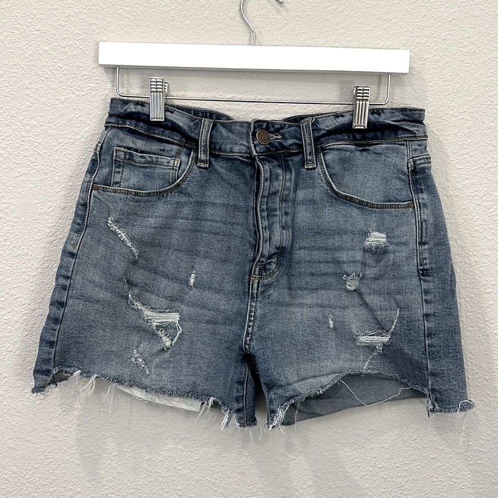 Treasure &‎ Bond High Waist Cut Off Denim Shorts